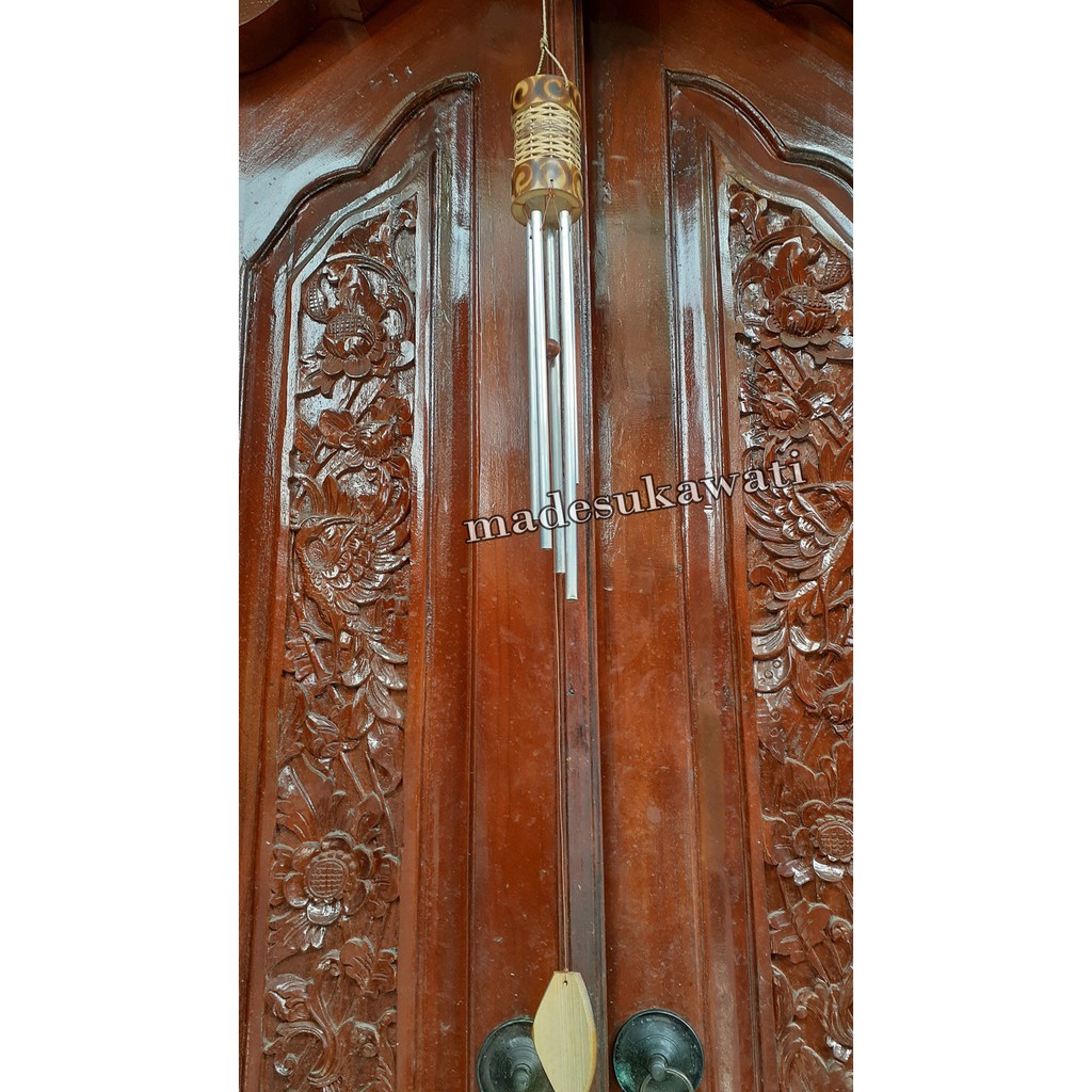 Lonceng bel krincingan wind chime bambu aluminium kerajinan tradisional