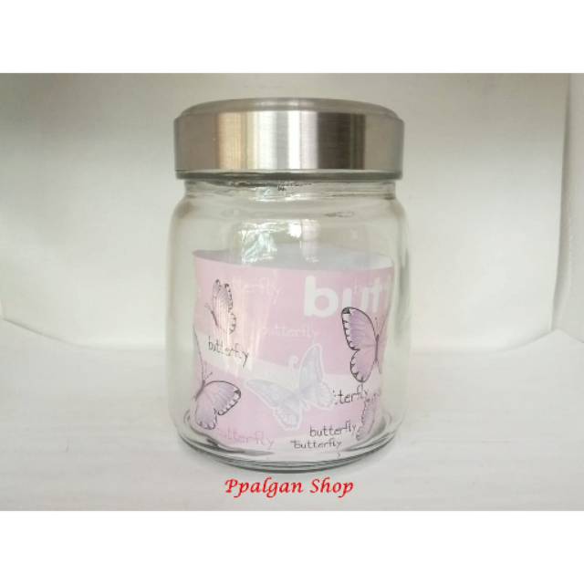 Kedaung Toples kaca bening 1000mL MH 100SL tutup stainless Kedaung Toples kaca bening 1000mL MH 100SL tutup stainless