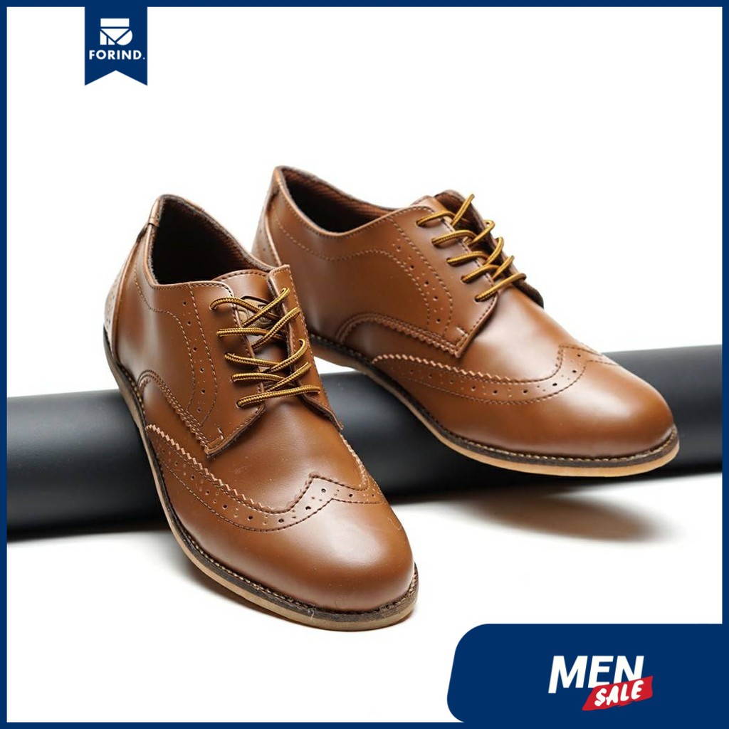 WOLVES BROWN |FORIND x GDNS| Sepatu Pantofel Pria Formal Casual Santai Kasual Cowok Laces Footwear