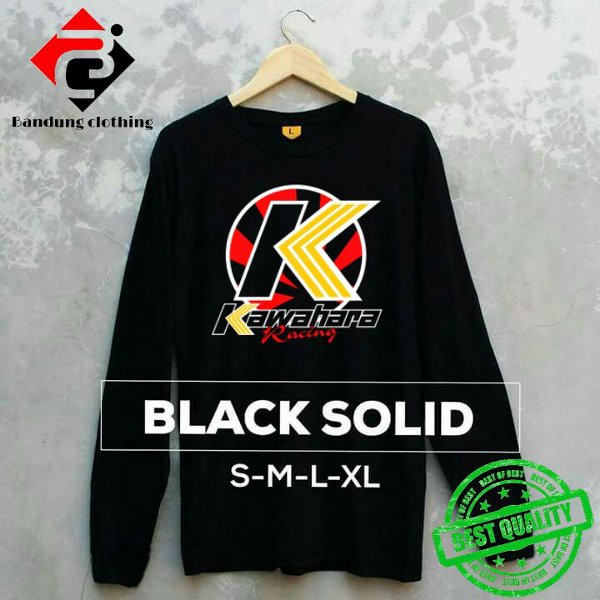 Baju kaos tshirt lengan panjang kawahara racing simple elegant keren