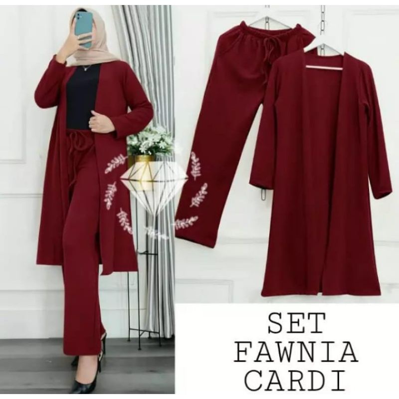 SET VAWNIA CARDI | SET WANITA | CARDIGAN SET