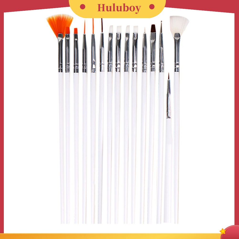 Huluboy Huluboy♡ Set Brush Nail Art Gagang Berlian Imitasi