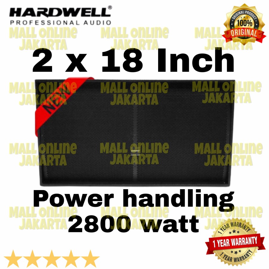 Speaker 18 inch Hardwell giant 218 double woofer Pasif karaoke