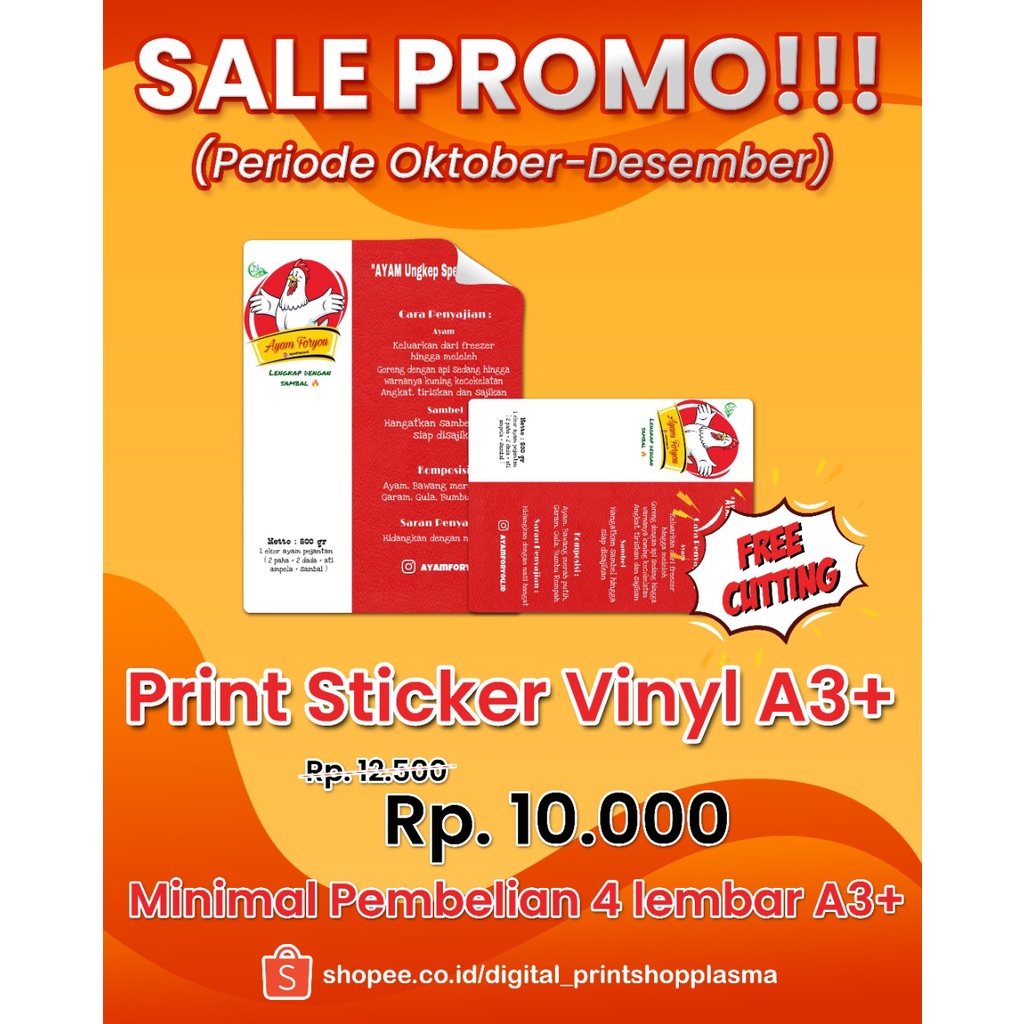 

Stiker Vinyl Murah/Stiker Waterproof/Label Stiker/Stiker Label/Stiker Product