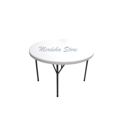 KRISBOW MEJA LIPAT BULAT 115CM - Meja Taman Lipat