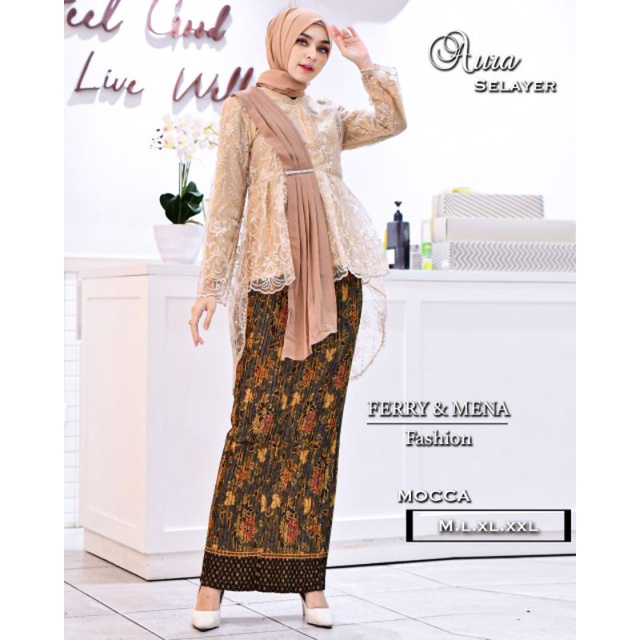 Stelan Kebaya Aurora Selendang + Masker (Busui)Original Butik