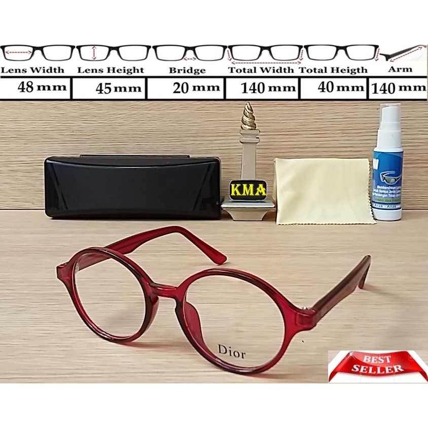 kacamata minus / frame bulat / kacamata dior / frame dior bulat-904