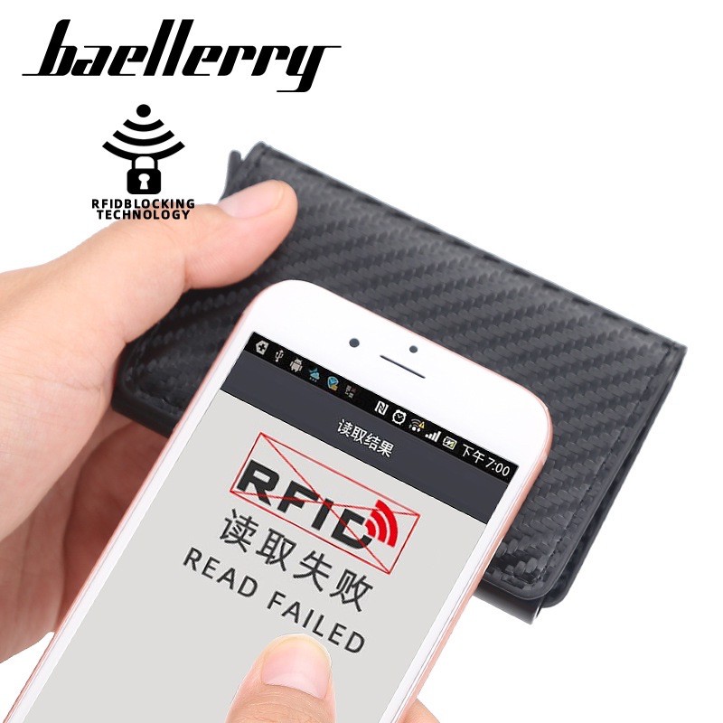 Dompet Kartu Kulit Pria Rfid Wallet Card Holder Baellerry K9129