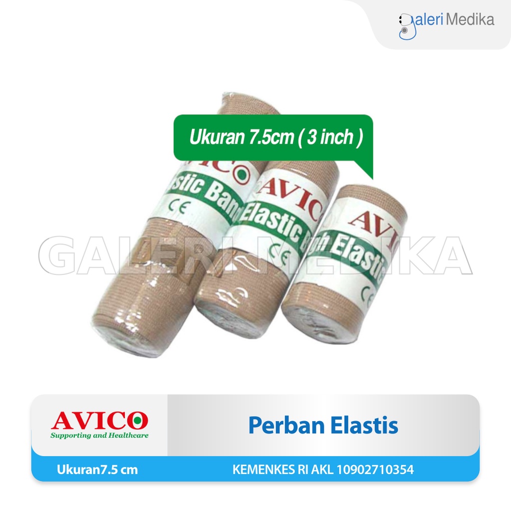 Avico Elastic Bandage - Perban Elastis Ukuran 7,5 cm