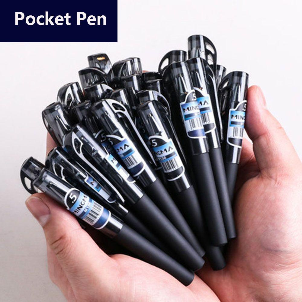 Populer 5PCS Pocket Pen Kapasitas Besar Siswa Portabel Mini