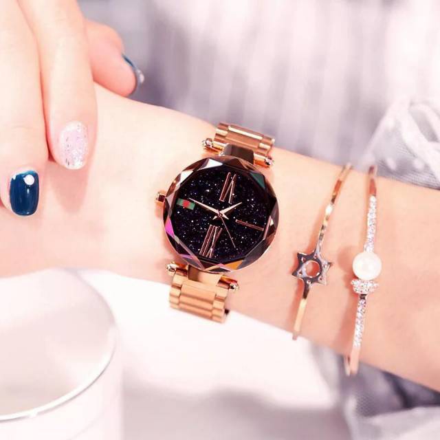 Jam Tangan Wanita Kekinian Fashion Analog Defollie Rantai Rose