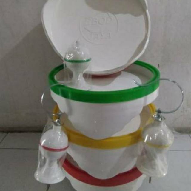 Tebok Sangkar Burung Lovebird PVC ebod original