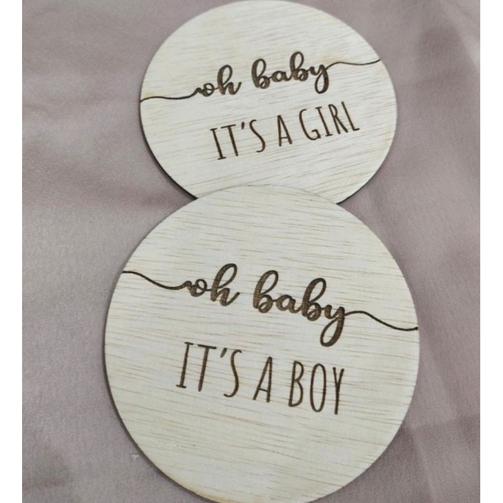 Wooden Plaque it's a Girl and Boys|Gender hospitality board