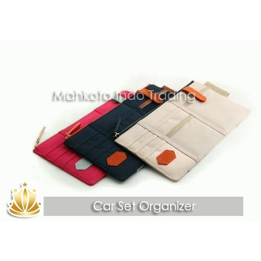 Car Set Organizer Sun Visor Tempat Kartu Pen Handphone Mobil Sunvisor