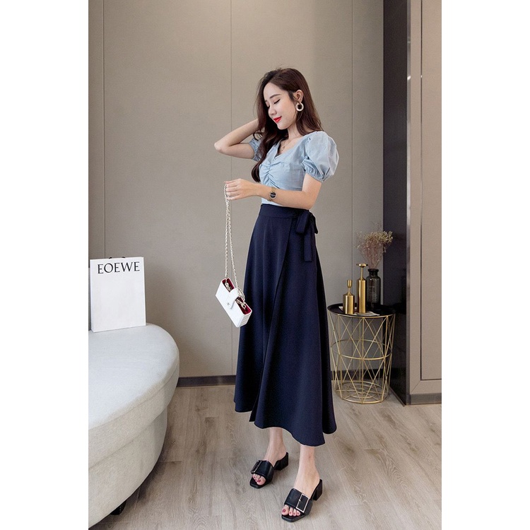 rok strap shakila/rok korea tali style /rok wanita bahan shakila streat allsize fit to XL