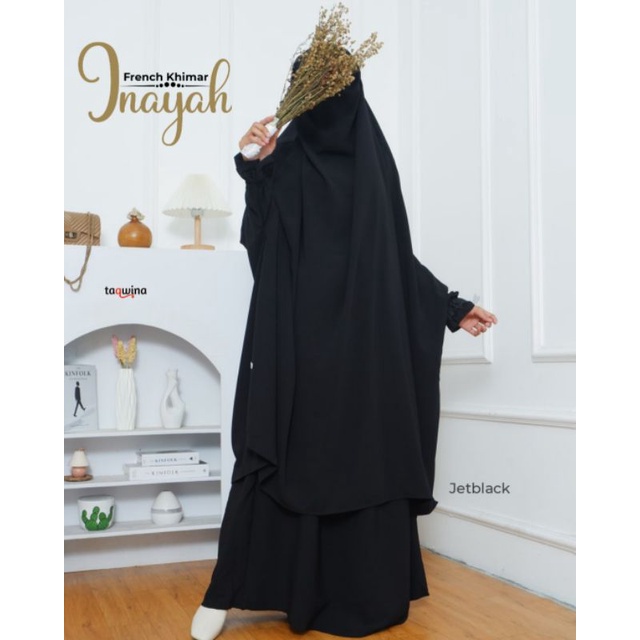 Inayah  French Khimar Set ( Khimar dan rok)
Jetblack