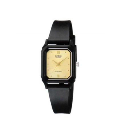 Casio Original LQ142E-9A / LQ-142E-9A Jam Tangan Analog Wanita Karet Gold Emas