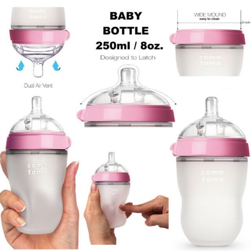 Botol Susu Comotomo Milk Bottle Silicone Original 150ml 250ml