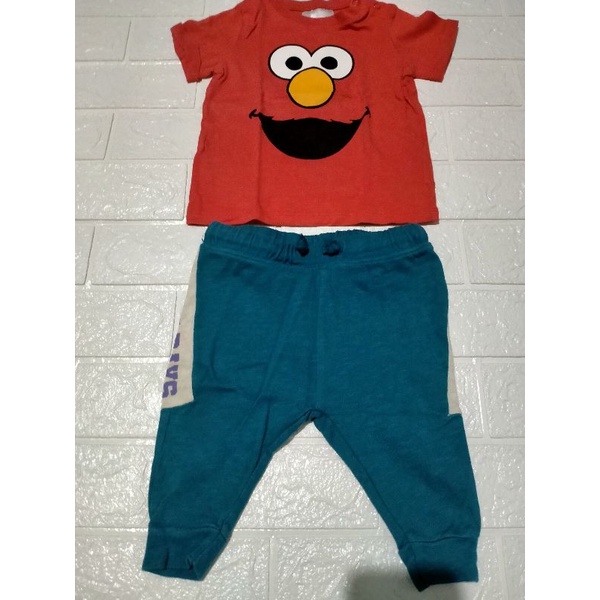 Preloved Like New Set H&M Baby Elmo 2in1 Preloved Celana Bayi Zara BabyPreloved Kaos Elmo HnM Baby P