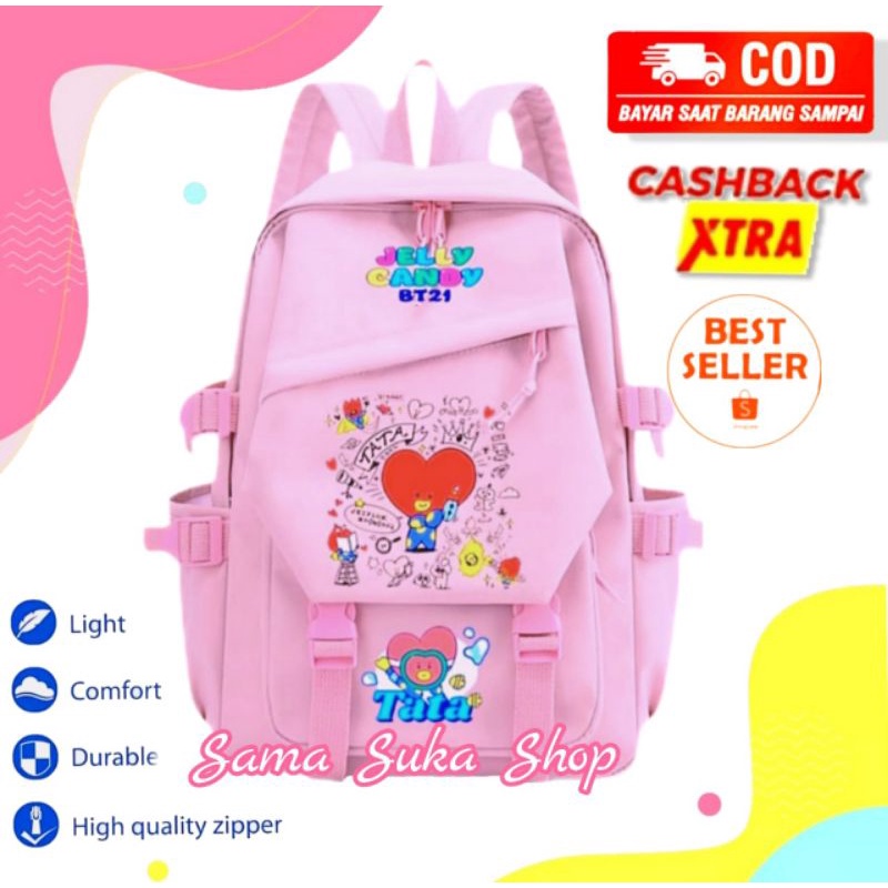 samasuka.shop - tas anak anak remaja ransel 16 inch kpop band Korea Among BT21