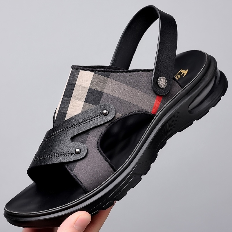 Terlaris Sports Sandal Hiking Kulit Asli Cowok Lentur Musim Panas Gunung Pria Sendal Mendaki Lentur Handmade Olahraga Keren 204