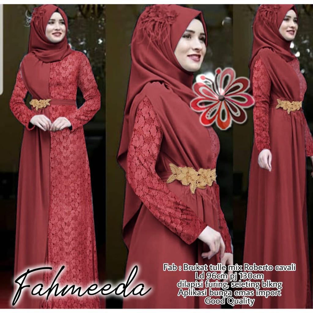 quinnyshop-BAJU COD-gamis brukat terbaru-dress brukat gamis-baju brukat gamis-gamis wanita terbaru