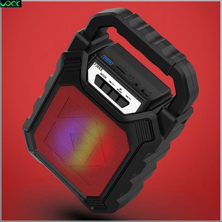 [UOOK] Speaker Portable Bluetooth Nirkabel Mic Salon Mini LED Disco Bass Wireless USB TF-Card BT15-8