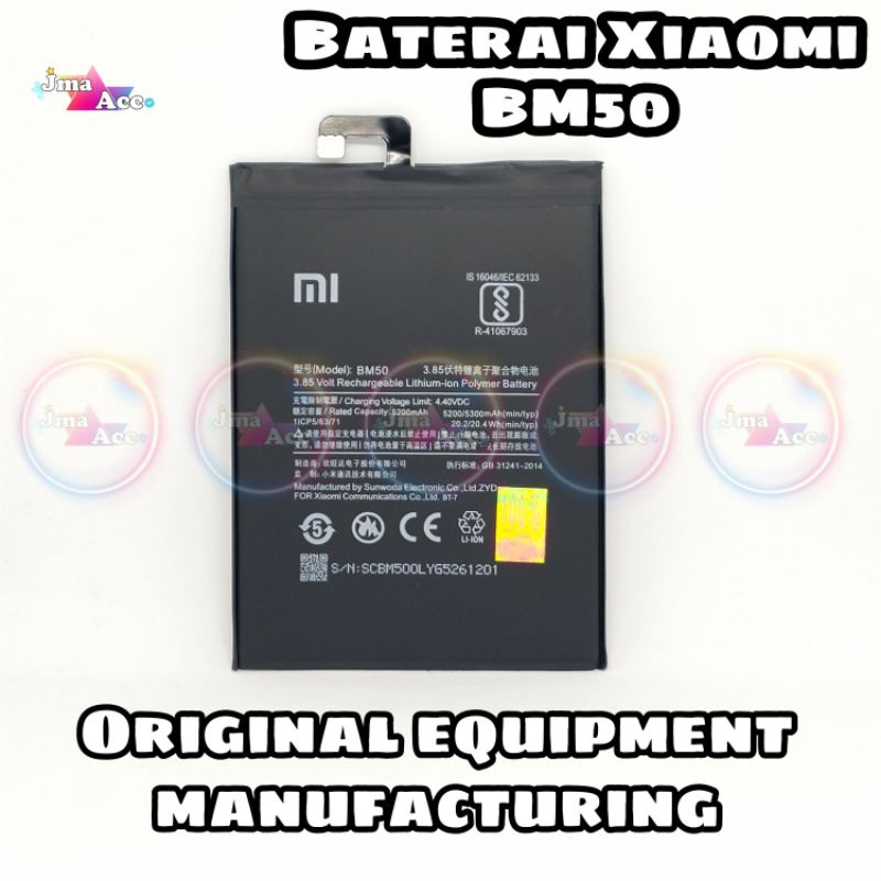 Baterai Xiaomi MI MAX 2/BM50 Battery Batre Hp