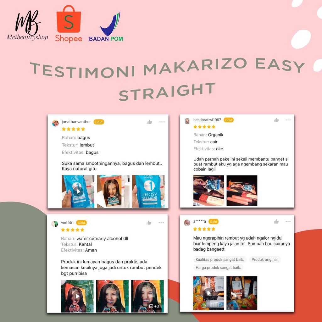 MAKARIZO Easy Straight Mild / Medium / Strong / Obat Pelurus Rambut