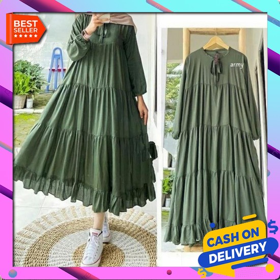 Gamis Rayon Jumbo Terbaru Motif Batik L Xl Xxl 3L 5L Busana Muslim Wanita Kekinian Murah Ld 100 110 