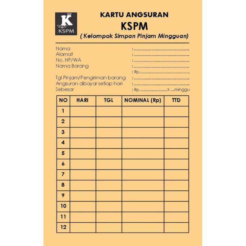 

PAKET KARTU ANGSURAN Home Kredit/ Kartu Kredit Barang/Kartu Iuran/