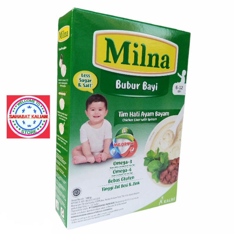 MILNA BUBUR BAYI 6+ DAN 8+ 120GR PER 1 BOX