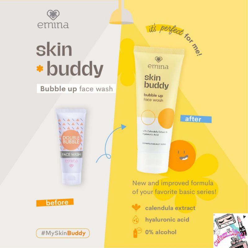 ☃️Cutezz_ching1☃️Emina Skin Buddy Bubble Up Face Wash 60 ml