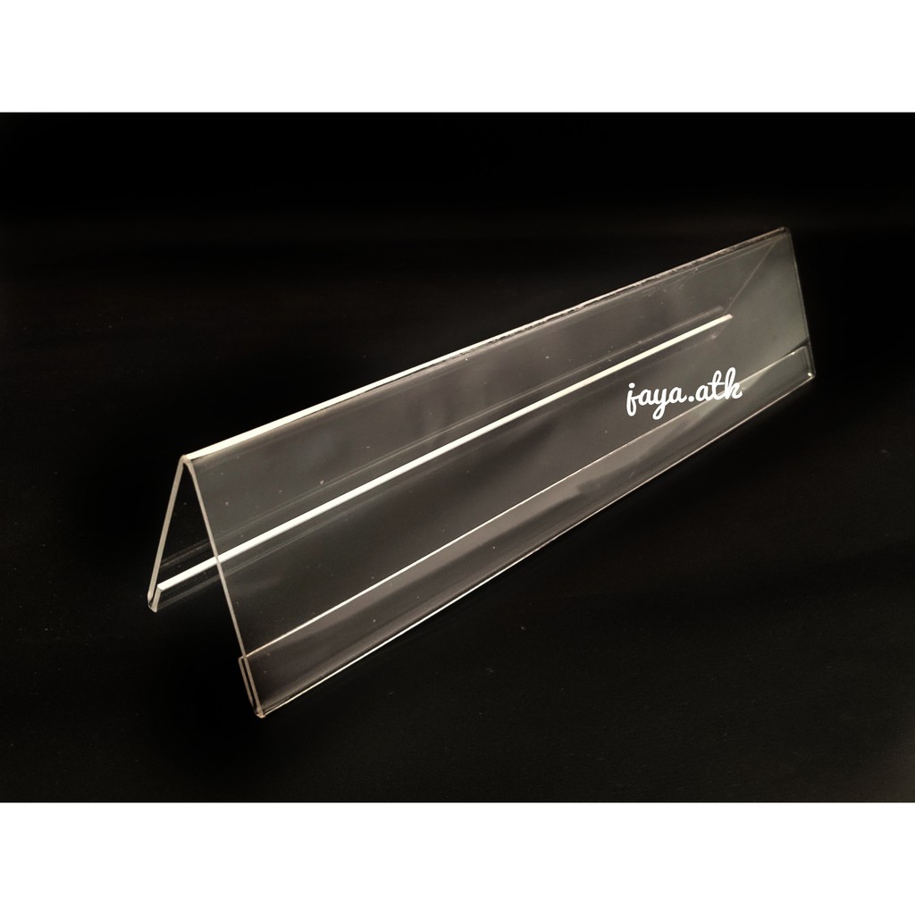 Papan Nama Akrilik Acrylic Meja Desk Name Akrilik 2 Sisi Name Plate Akrilik Tebal Bagus Murah