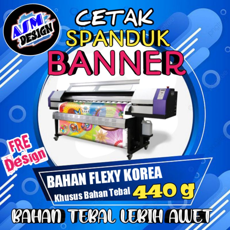 SPANDUK BANNER CUSTOM (TEBAL BAHAN FLEXY KOREA 440 GR)