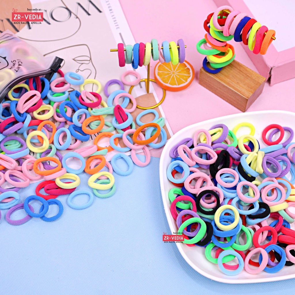 (ISI 3-10 PCS) Ikat Rambut Donut Anak Perempuan / Kunciran Karet Lucu Hadiah Buat Anak Perempuan Mainan Import Bayi