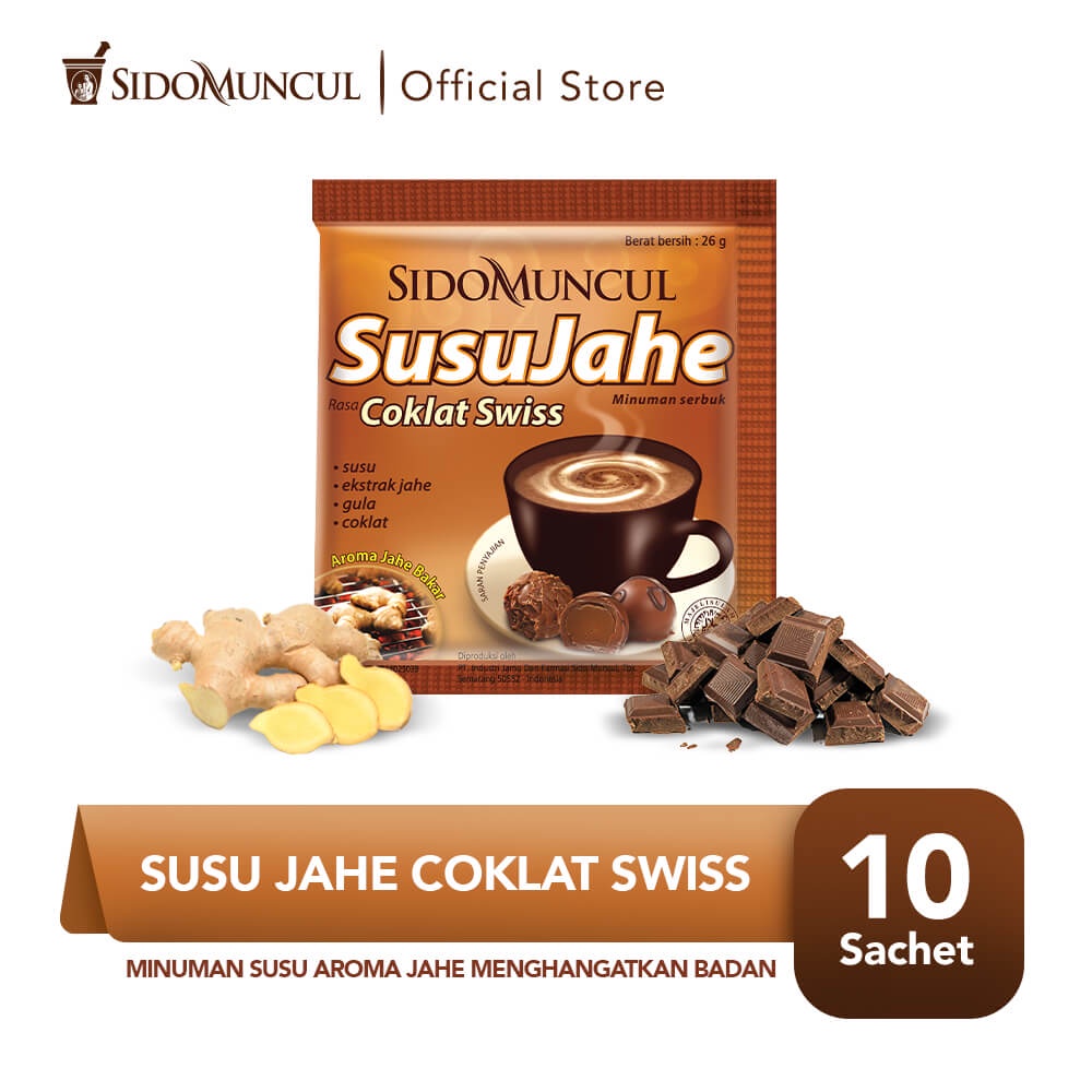 Susu Jahe Sidomuncul / Kopi Jahe Sidomuncul / 1 Renceng 10 Sachet