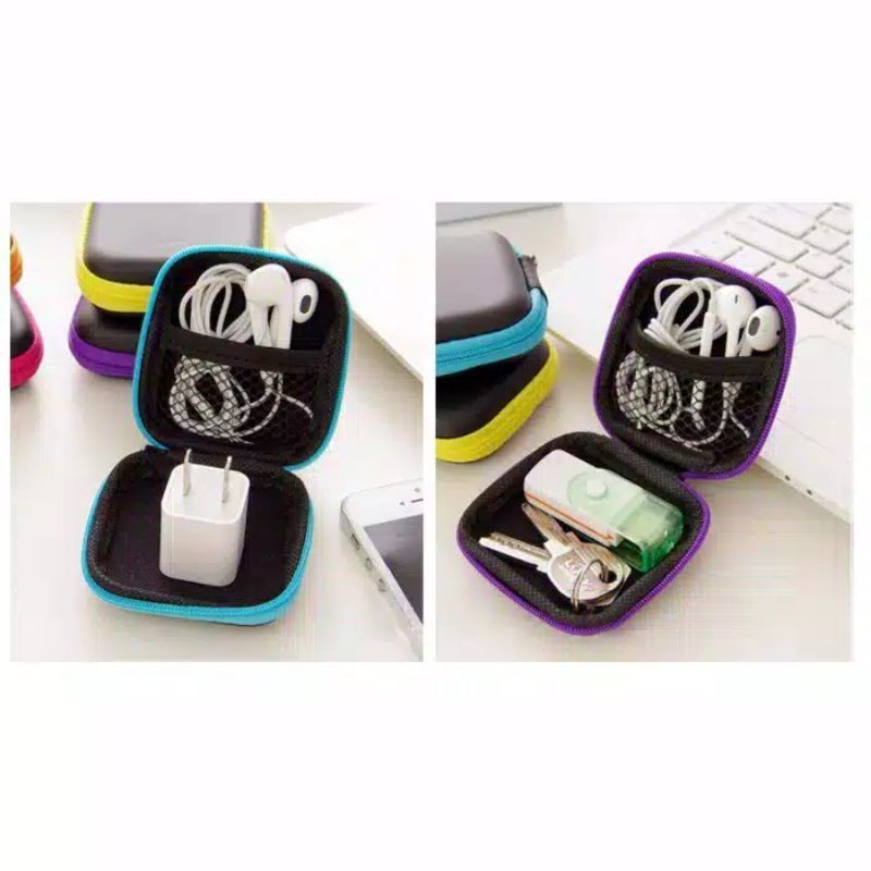 Bundara.id Do-1024 Dompet petak Case headset Cable charge dompet koin
