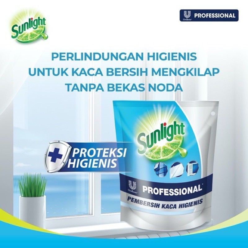 SUNLIGHT PROFESIONAL PEMBERSIH KACA HIGIENIS 450ML/ N017461