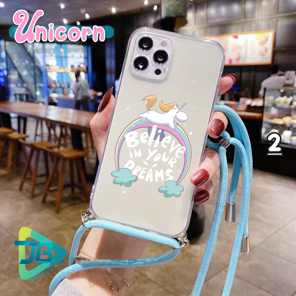 SOFTCASE SLINGCASE LANYARD BENING UNICORN OPPO VIVO XIAOMI SAMSUNG REALME IPHONE ALL TYPE JB4742