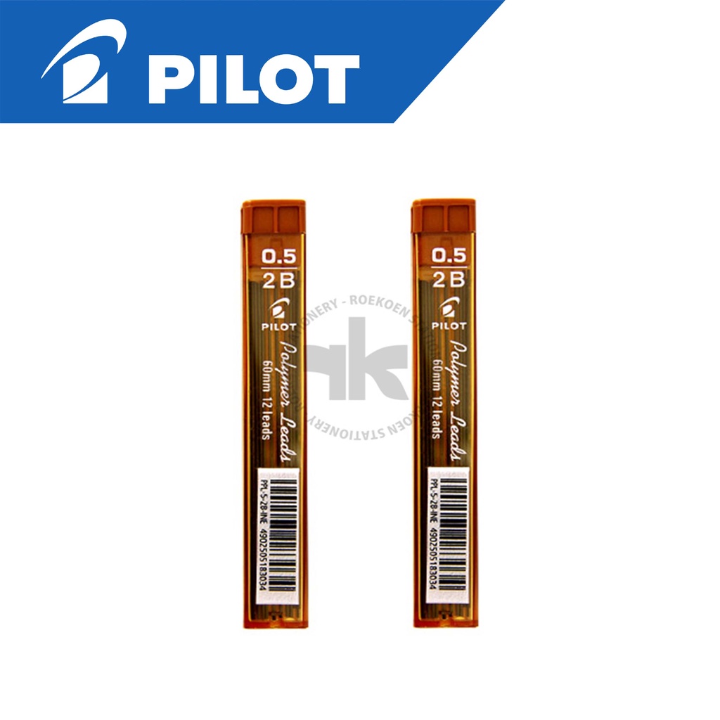 

Pilot Polimer Refill Pensil Mekanik Lead 2B 0.5mm PPL-5 (0.5 x 60mm x 12)Tabung Coklat