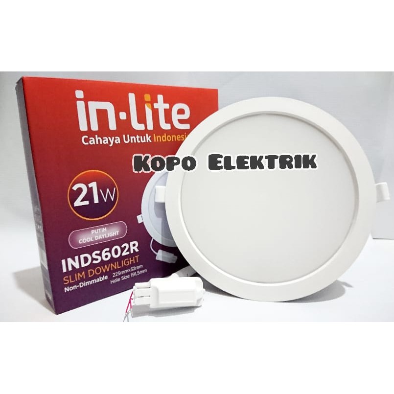 Lampu Downlight Led INDS602R 21 Watt Inlite Slim