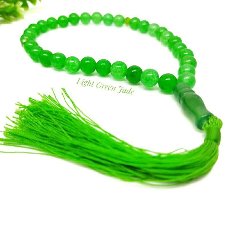 Tasbih Batu Light GreenJade/Giok Chinese Natural Jade
