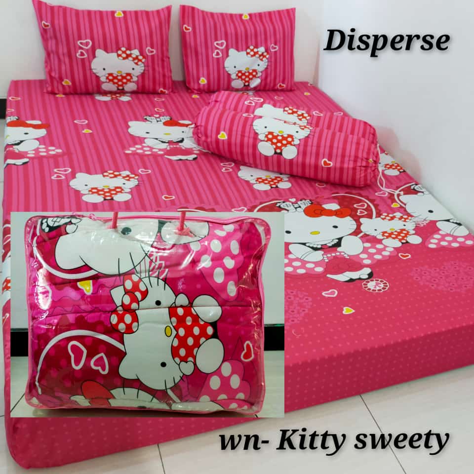 waty grosir BEDCOVER MOTIF ANAK bnyak pilihan motif, bedcover homemade