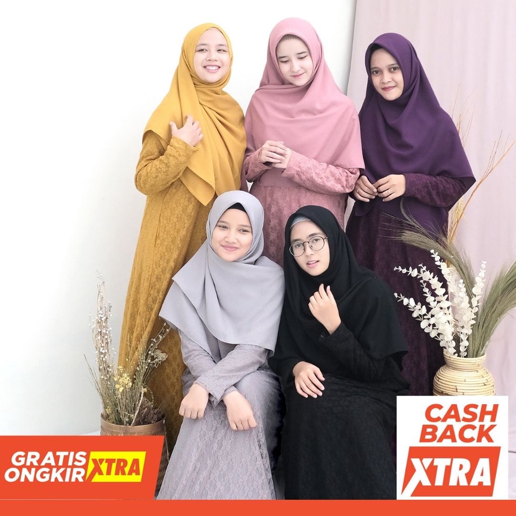 Hijab Alila Gamis Brukat Baju Muslimah Syar'i