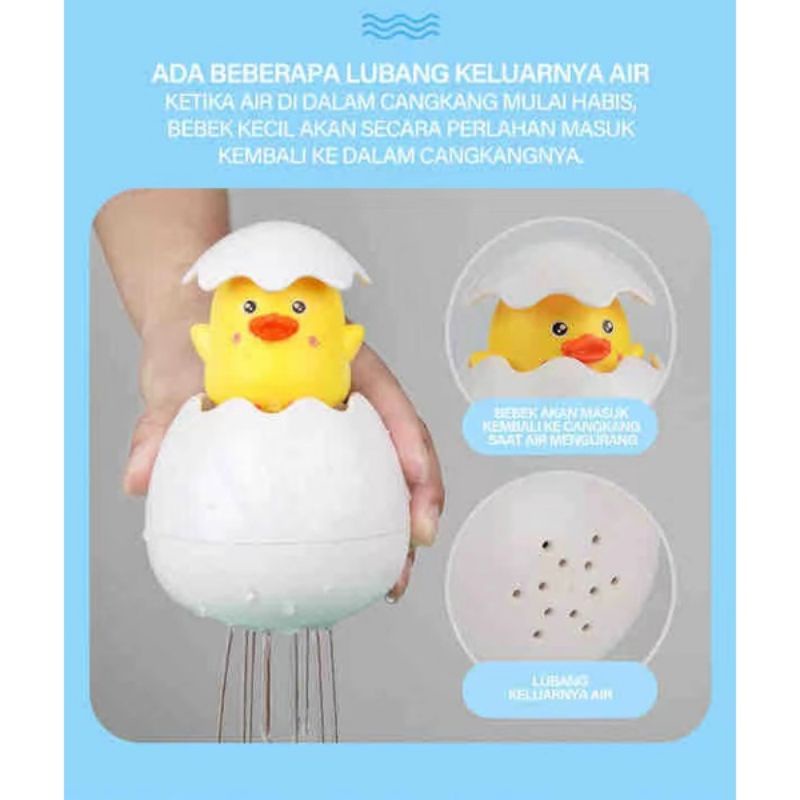 Mainan Mandi Anak Bayi Telur Semprot Air Floating Egg Bath Toys