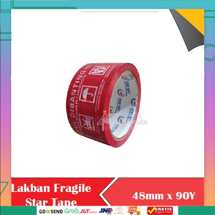 

Lakban Fragile Star Tape 2 Inch 48mm 90 Yard Terbaru