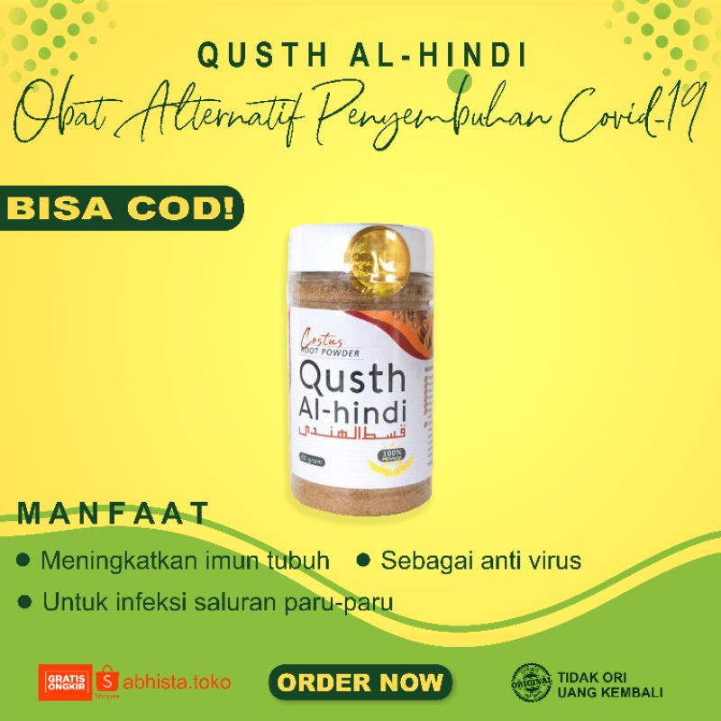 

QUSTHUL HINDI ATAU QUSTHUL AL HINDI ORIGINAL THIBBUN NABAWI SERBUK UST ADI HIDAYAT 60GR