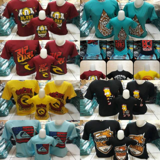 Ready Kaos Oblong paket kodian dewasa 620.000, anak 520.000 per kodi