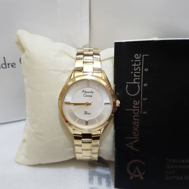 ALEXANDRE CHRISTIE AC2816 GOLD JAM TANGAN WANITA ORIGINAL